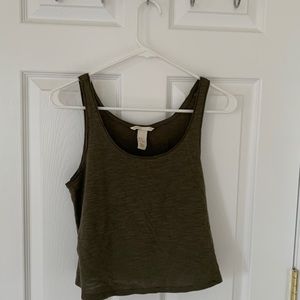 dark green tank top